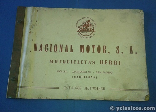 MANUAL DESPIECE DERBI MOTOCARRO 1959