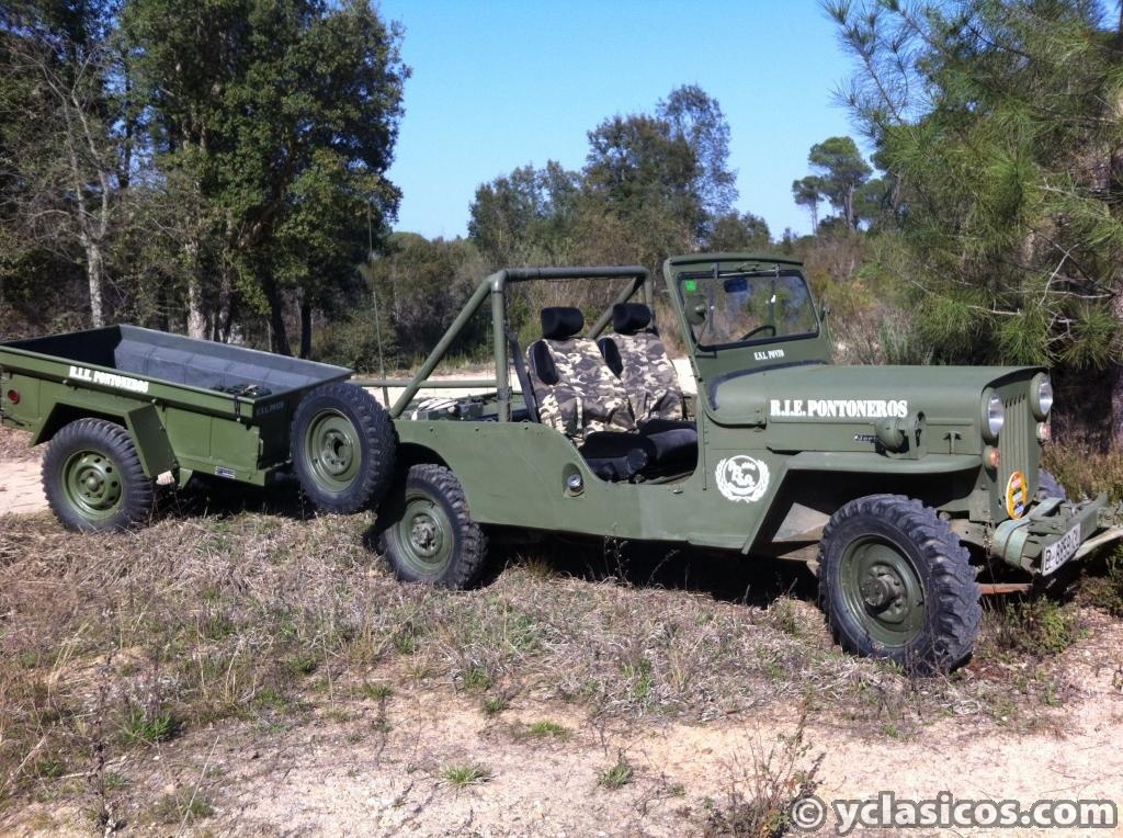 Willys Viasa PE-CJ-6 y remolque militar